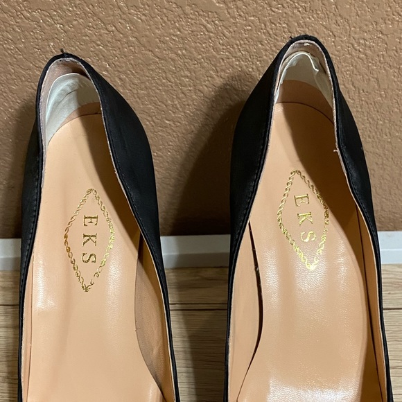 EKS Kricoa Satin High Heel Pumps Black 8 - Picture 16 of 16